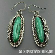 Boho Drop Earrings 925 Silver Tourmaline Jewelry Set