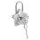 LEORX Star-Shaped Small Lock with Key Silver Alloy Handbag 3