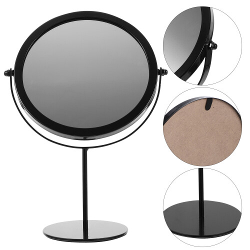 MUSEYA Makeup Mirror Black Non-Distortion Tabletop 1 Set