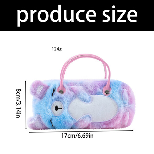Bear Plush Glasses Case Foldable Soft Protective Storage Box 2