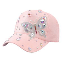 Butterfly Baseball Hat for Women with Rhinestones Sun