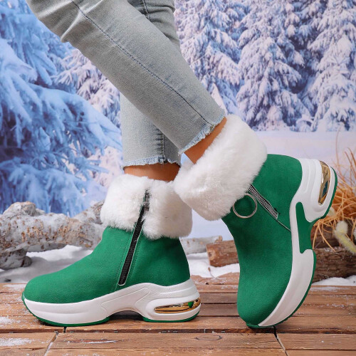 Women's Winter Snow Boots Pointed Toe High Heel Size 8.5 1