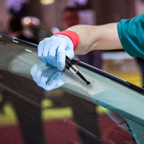 Windshield Crack Repair Kit with Durable Fluid 1pc 2