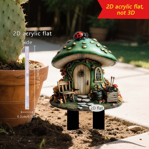 Dreamy Mushroom House Garden Decor 2 Pack 1