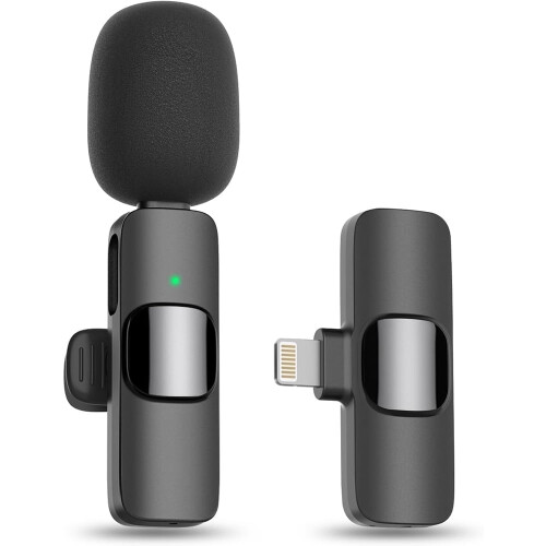 Wireless Lavalier Mic for iPhone iPad Omnidirectional