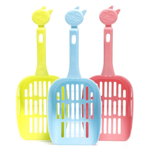 (Gray,259.5cm)Highquality Cat Scooper With Thickened Plastic Mesh Pet Waste Cleaning Tool 2