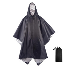 (A2) Military Hooded Rain Poncho 3 In 1, Tent Rain Cover For Hiking Motorcycle Outdoor