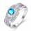 Zircon Twisted Wide Wedding Ring S925 Silver Size 6–10 6