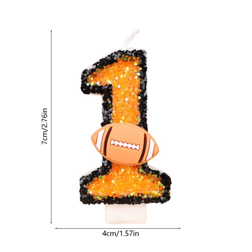 Birthday Number Candles Glitter Cake Topper 1 2