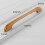 Wooden Flat Bridge Log Door Handles Beech 4 pcs 192mm 2
