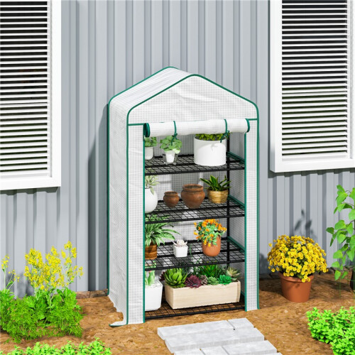 Four-Tier Mini Greenhouse, with Reinforced Plastic Cover 2