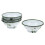 Green Enamel Bowls Set Vintage Kitchen Food Storage 4 pcs 6