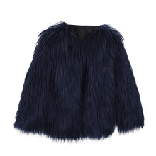 Boy Fleece Jacket Round Neck Windproof Winter Warm Coat for