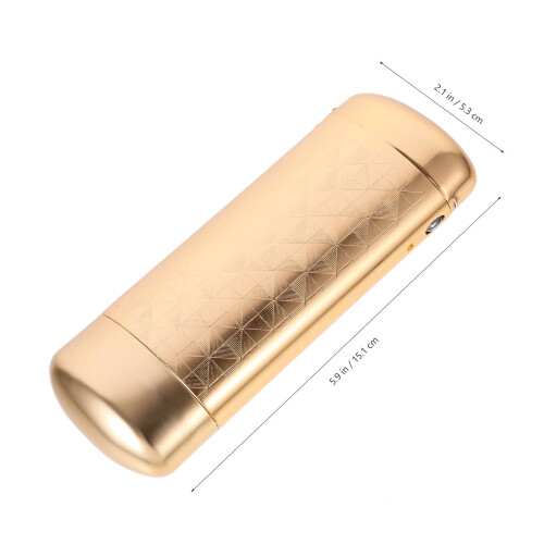 Golden Aluminum Eyeglasses Case Compact Durable 1