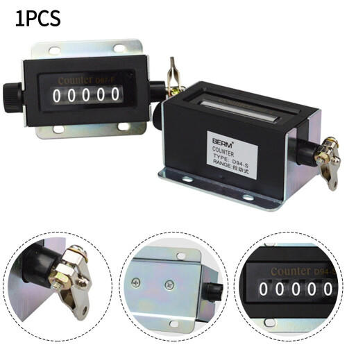 5-Digit Manual Hand Tally Counter Resettable Mechanical 1
