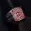 Firefighter Ring Stainless Steel Black Red Enamel Size 11 4