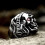 Gothic Guitar Skull Ring Stainless Steel Size 9 4