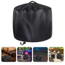 Outdoor Fireplace Cover 420D Polyester Black 1 Set