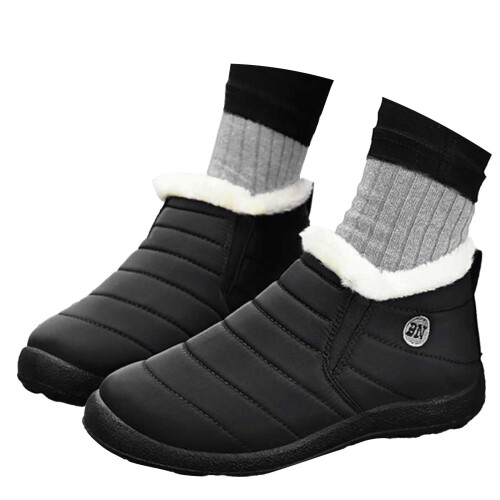 Women's Snow Boots Black Wide Width Size 7 2