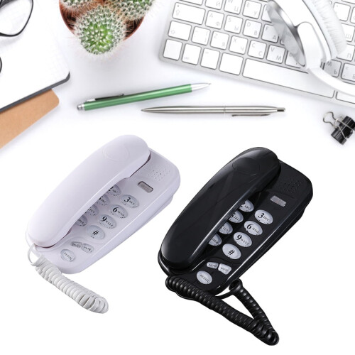 Wall-Mounted Landline Telephone with Call Light, Mute, and 1