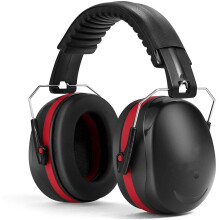 Noise Reduction Ear Muffs NRR 28dB Red Adult