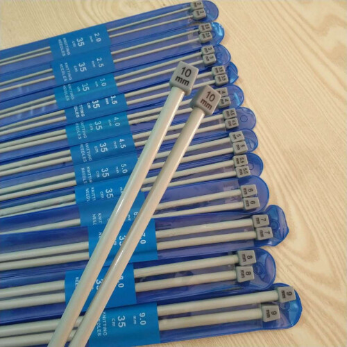 Knitting Needles Stainless Steel Single Point 2mm-10mm Set 1