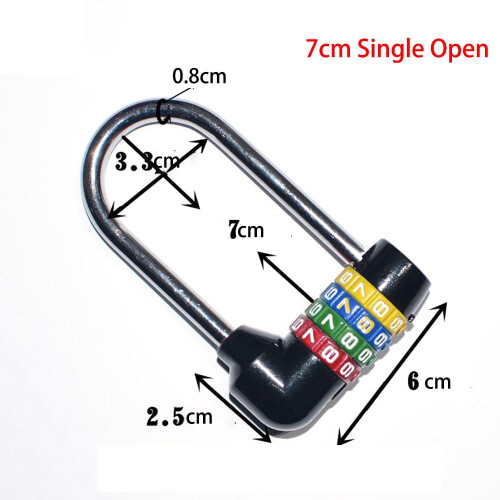 4-Digit Combination Padlock Black Mechanical Lock for 1