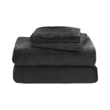 Soft Velvet Plush Queen Fleece Sheet Set 4 pcs