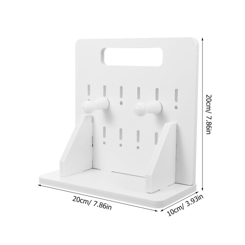Pegboard Display Stand Storage Organizer White Wood Plastic 1