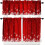 Red Christmas Kitchen Curtains and Valances Set Snowflake 1