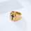 Stainless Steel Cross Ring Gold Tone Size 11 3