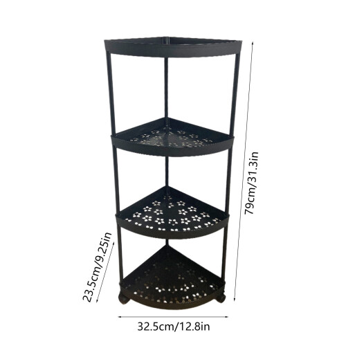 Freestanding Corner Storage Rack Bathroom Toiletries Shelf 2