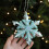 Blue Snowflake Pendant Ornament Weather-Resistant 4
