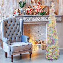 Small Artificial Christmas Tree with Lights 150cm