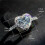 Heart Cut Cubic Zirconia Ring Silver Plated Size 5-12 2