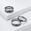 Unisex tungsten steel ring with abalone shell opal inlay 4 4