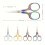 Vintage Stainless Steel Scissors Electroplated 1 Pair 2