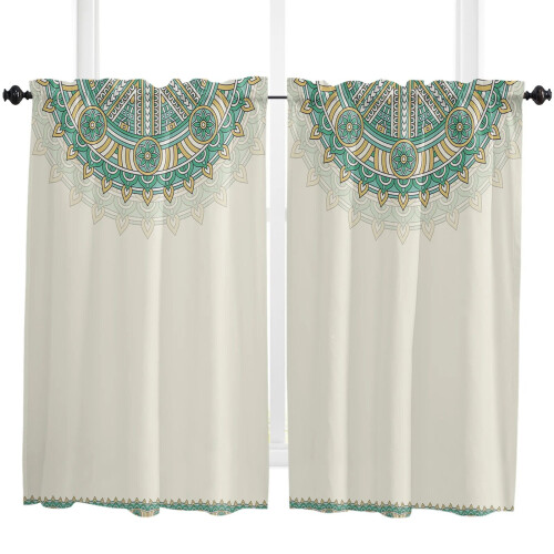 Mandala Pattern Ethnic Retro Curtain 2-Pack 1