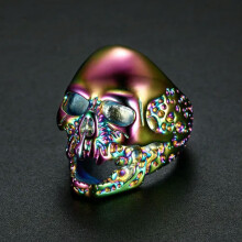 Men's Stainless Steel Gothic Skull Ring Size 7-15