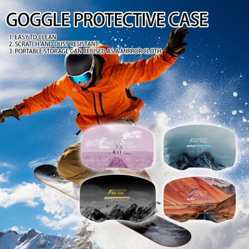 Polyester Ski Goggle Case Portable Scratch-Resistant 1