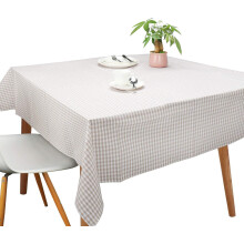 Tovaglia rettangolare vintage in cotone a quadretti 60x84 pollici
