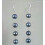 Black Pearl Earrings Natural 7-8mm 4 Beads Silver Hook 1
