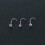Punk Zircon Nose Stud Surgical Steel 6mm 4