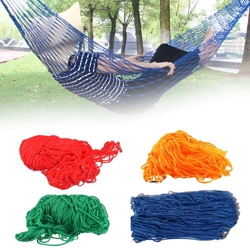 HIBIBUD Camping Hammock Nylon Mesh Portable with Rope and 1