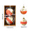 Shiny Glitter Glass Ornaments Orange 2-Pack 2