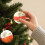 Shiny Glitter Glass Ornaments Orange 2-Pack 5