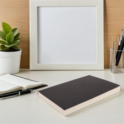 Black Thick Sketch Notebook Blank Pages 120 Sheets