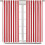 Thermal Curtains Red White Stripe 42x54 Rod Pocket 1