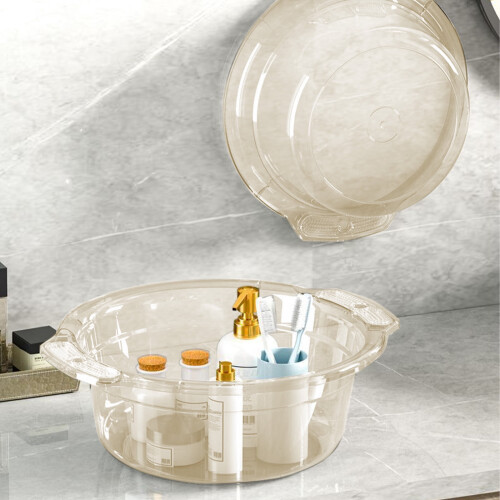 Transparent Plastic Washbasin for Household and Dormitory 2