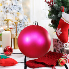 Christmas Ornament Pink Shatterproof Ball 6 Inch